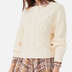 Free People - Dream Womens Cable Knit Cozy Pullover Sweater / Size : Small / NWT